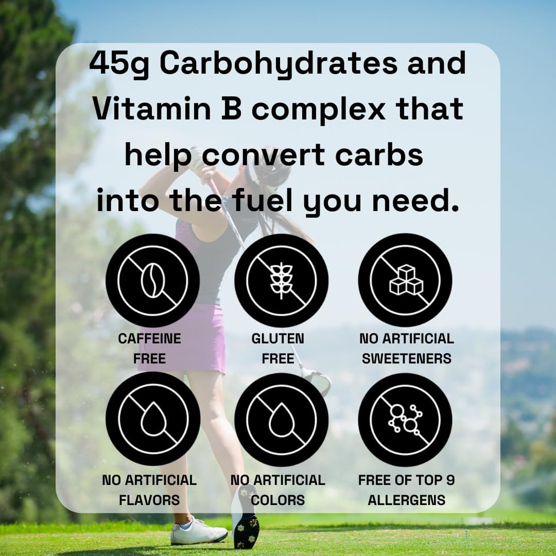 Apple, Caffeine-Free Instant Energy Gel Running, Biking, Workout, Hiking Essentials for Women & Men, Gifts for Runners - Carbs Vitamins, Gluten Free - Pack of 6 Gels - 6.35oz Each