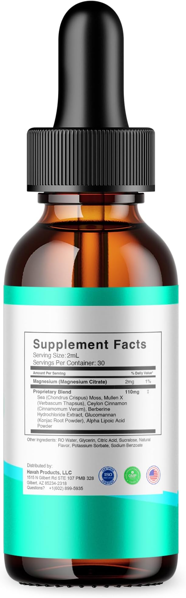 BLUE VIBE SugarHarmony Advanced Maximum Strength Overall Health & Wellness Supplement, SugarHarmony Premium Daily Health and Overall Support Liquid Supplement Formula (1 Pack - 2oz / 60ml)