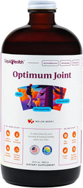 LIQUIDHEALTH Optimum Joint Support Supplement with Glucosamine, Chondroitin, MSM, Hyaluronic Acid - Triple Strength Liquid Vitamins, Gluten-Free, Dairy-Free, Soy-Free Joint Juice, Made in USA (32 oz)
