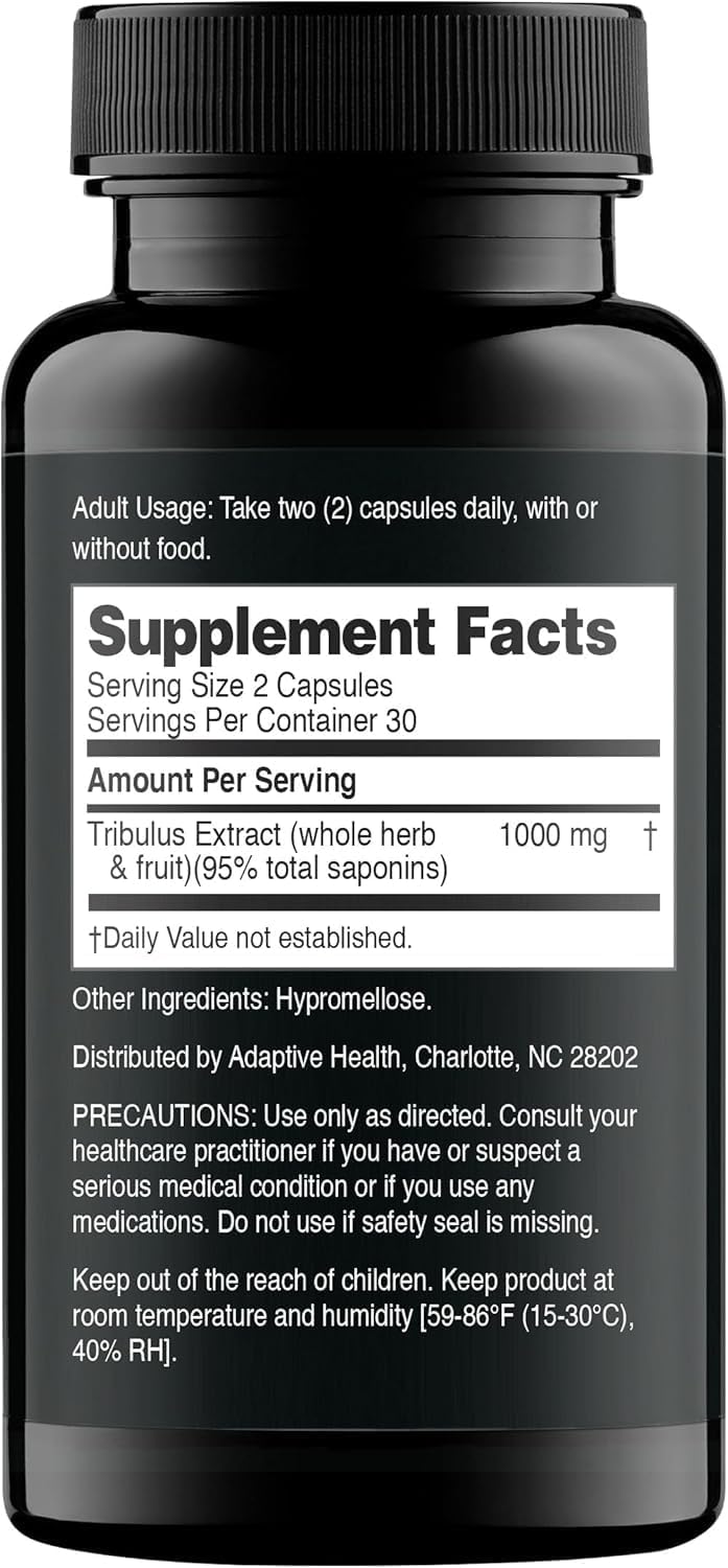 Nugenix Essentials Tribulus Terrestris for Men Extract - 95% Total Saponins, 1000mg High Potency, Extra Strength, 120 Count