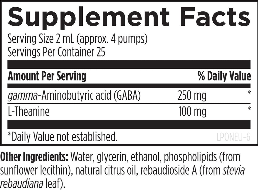 Designs for Health Liposomal NeuroCalm - Liquid GABA + L-Theanine to Support Calm + Healthy Stress Response (25 Servings / 1.7oz)