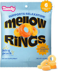 Tandy Mellow Rings L-Theanine Gummies I Relaxation Gummy with Juicy Peach Flavor I Calming Gummies for Adults I Gluten-Free Fast-Acting Dietary Supplement Gummy I 6-Pack