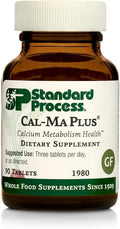 Standard Process Cal-Ma Plus - Calcium Support for Endocrine and Cellular Functions - Aids Healthy Bones, Nerves & Muscle Function - Gluten-Free, Non-Dairy & Non-Soy - 90 Tablets