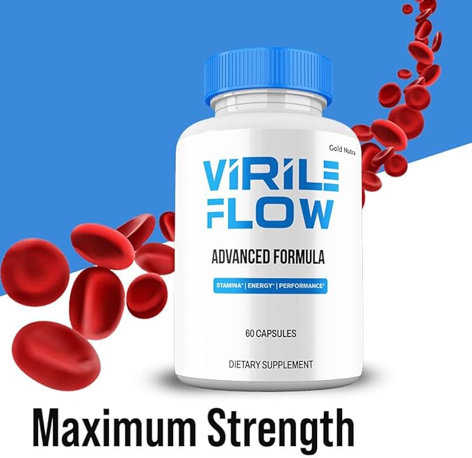 Virile Flow Capsules, Maximum Strength All-Natural Supplement for Men, Official VirileFlow Advanced Premium Formula Vitamin Pills (2 Pack)