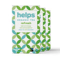 HELPS TEAS | Helps Refresh | Organic Green Tea with Spearmint. Natural Energy, Antioxidant, Slimming And Thermogenic Herbal Tea| 16 Tea Bags - Pack of 3 |