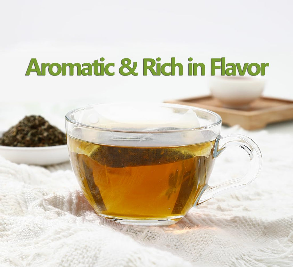 Premium 50 Holy Basil Tea Bags, Made with 100% Natural Tulsi Wild Holy Basil Leaves, No Additives & Caffeine Free.