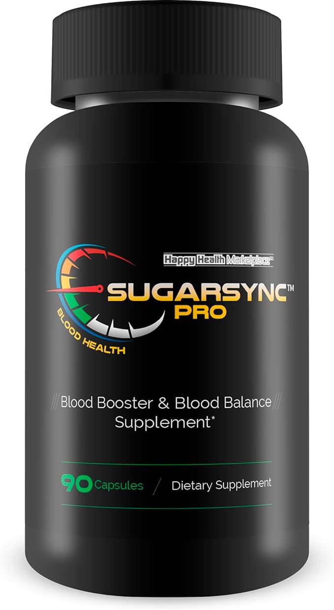 Sugar Sync Pro Blood Heath - Our Best Sugar Health Support Supplement - Support Blood Health & Balance with This Blood Balance Blood Booster Supplement - Healthy Sugar Balance - Blood Capsules