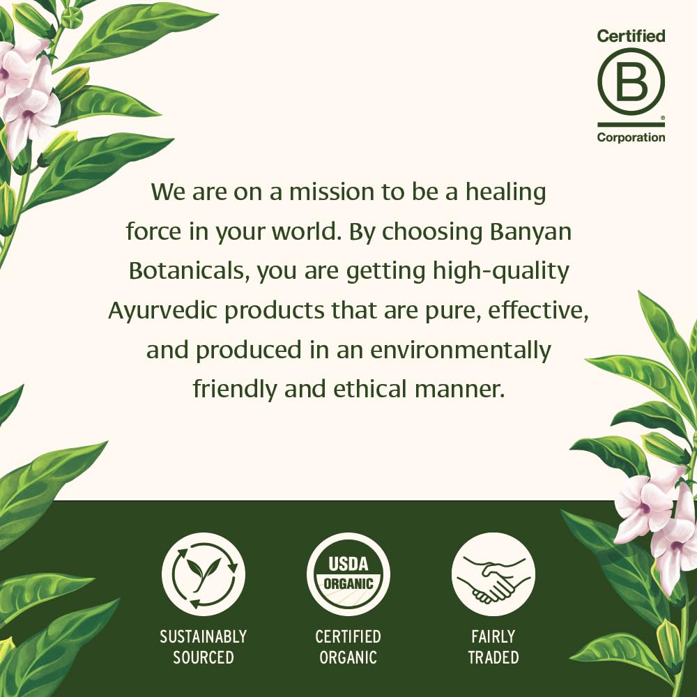 Banyan Botanicals Organic Castor Oil – Pure and Refined Castor Oil – for Face and Skin Care, Hair Care, and Natural Beauty – 8 oz – Non GMO, Hexane Free, Vegan, and Cruelty Free