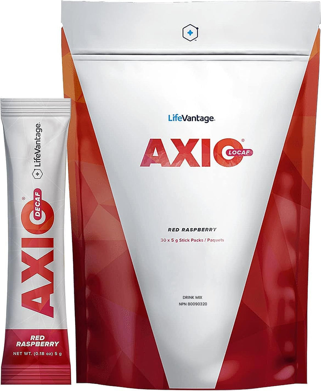 LifeVantage AXIO Regular Energy Drink Powder, Nootropic Supplement, Focus & Mood Support, with L-theanine, Green Tea, B Vitamins, DMAE, Quercetin & Pine Bark, Red Raspberry, 30 Packets