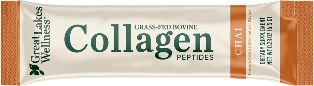 Great Lakes Wellness Collagen Peptides Powder for Skin, Hair, Nails, Joints & Digestion - Variety Flavors - Quick Dissolve Hydrolyzed, Non-GMO, Kosher - 6 Sticks - Packaging May Vary
