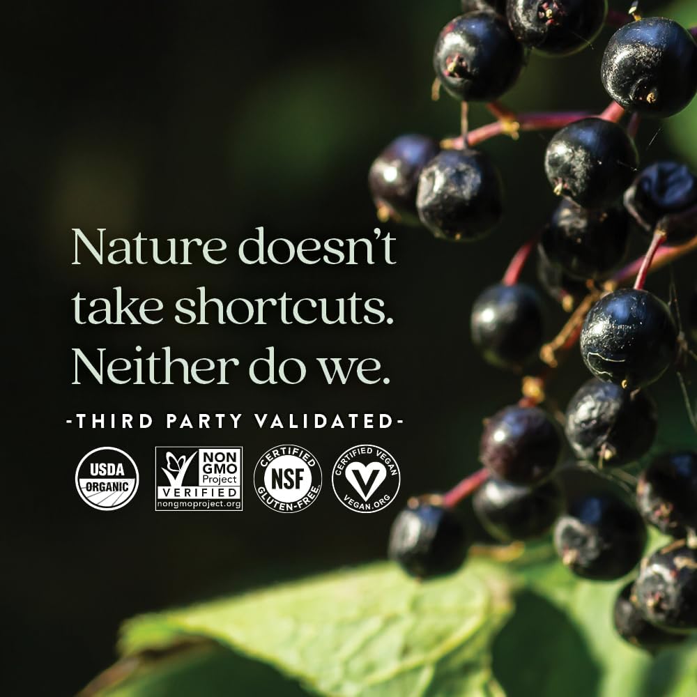 New Chapter Elderberry Gummies for Adults & Kids (2+), USDA Organic 64x Concentrated Elderberry for Immune Support, Great-Tasting Whole-Food Gummies, Vegan & Non-GMO - 60 ct