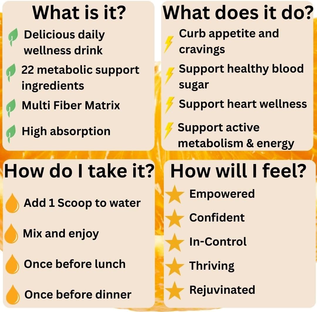 GlucoShred-Advanced GLP-1 Drink Mix | Activates,Enhances & Prolongs Your Body's GLP-1 Naturally for Blood Sugar, Metabolism & Appetite | Berberine Cinnamon ALA Chromium | Tangy Orange | 30 Day Supply