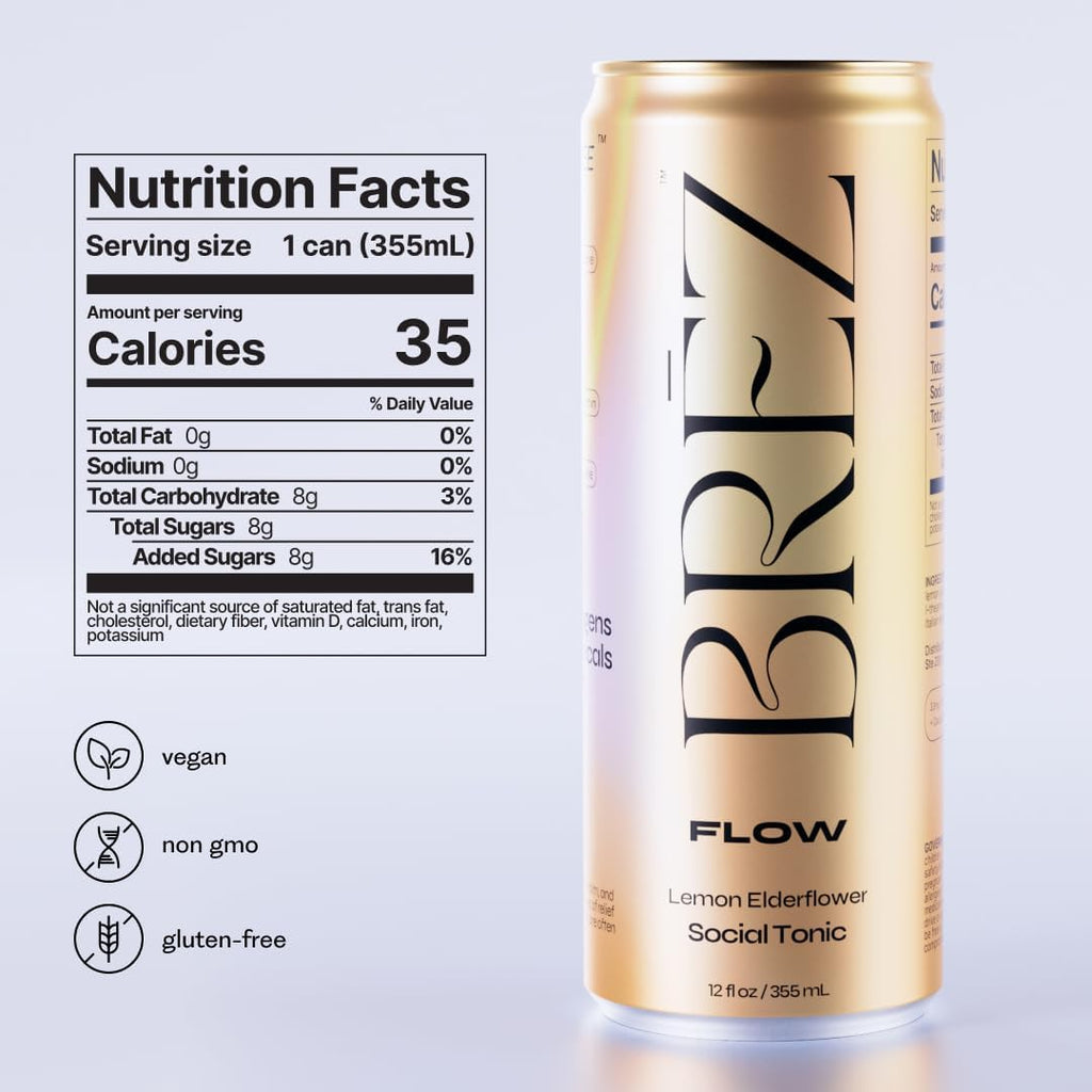 BRĒZ Mushroom Drink Variety Pack - Flow, Dream & Elevate - Lion’s Mane, Reishi, Cordyceps Mushrooms, Non-Infused, Adaptogen Tonics for Focus, Sleep, Mood & Energy, Vegan, 12 fl oz Cans (12 Pack)