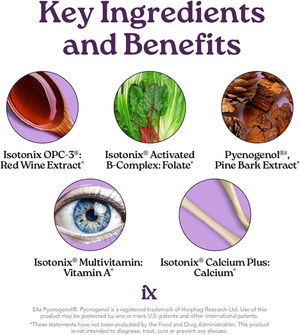 Isotonix Daily Essentials Multivitamin Powder Packets with OPC-3, Multivitamin, B-Complex & Calcium Plus – Gluten-Free, Non-GMO, Fast Absorption Vitamins for Energy, Immunity, and Bone Health