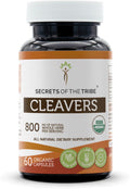 Secrets of the Tribe Cleavers USDA Organic 60 Capsules | Made with Vegetarian Capsules and Certified Organic Cleavers (Galium aparine) Dried Herb (60 Capsules)