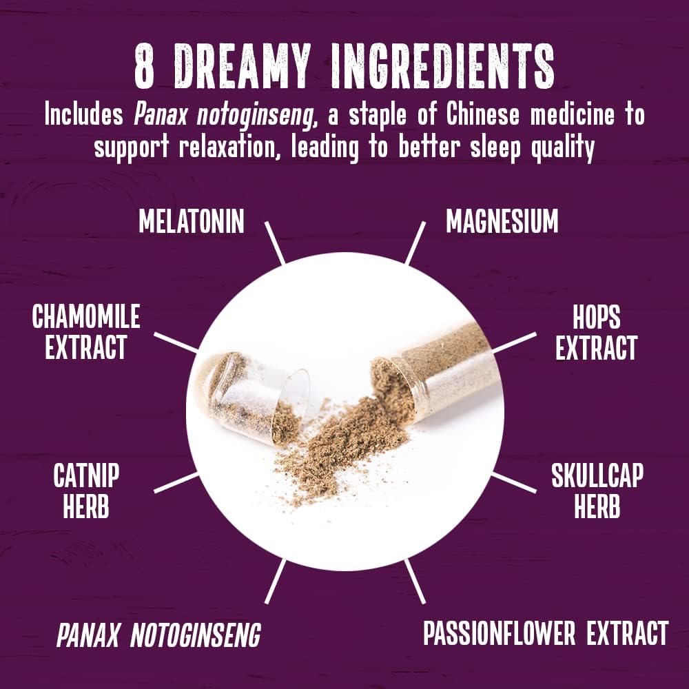 NEW ROOTS HERBAL Sleep Supplement, with Passion Flower, Chamomile, Hops, Panax Gingseng, Skullcap, Magnesium, Melatonin (60 Veg Caps) | Natural Sleep Aid