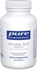 Pure Encapsulations Ascorbic Acid Capsules - 1,000 mg Vitamin C - Antioxidant & Immune Support* - High-Potency Vitamin C - Vegan & Non-GMO - 90 Capsules