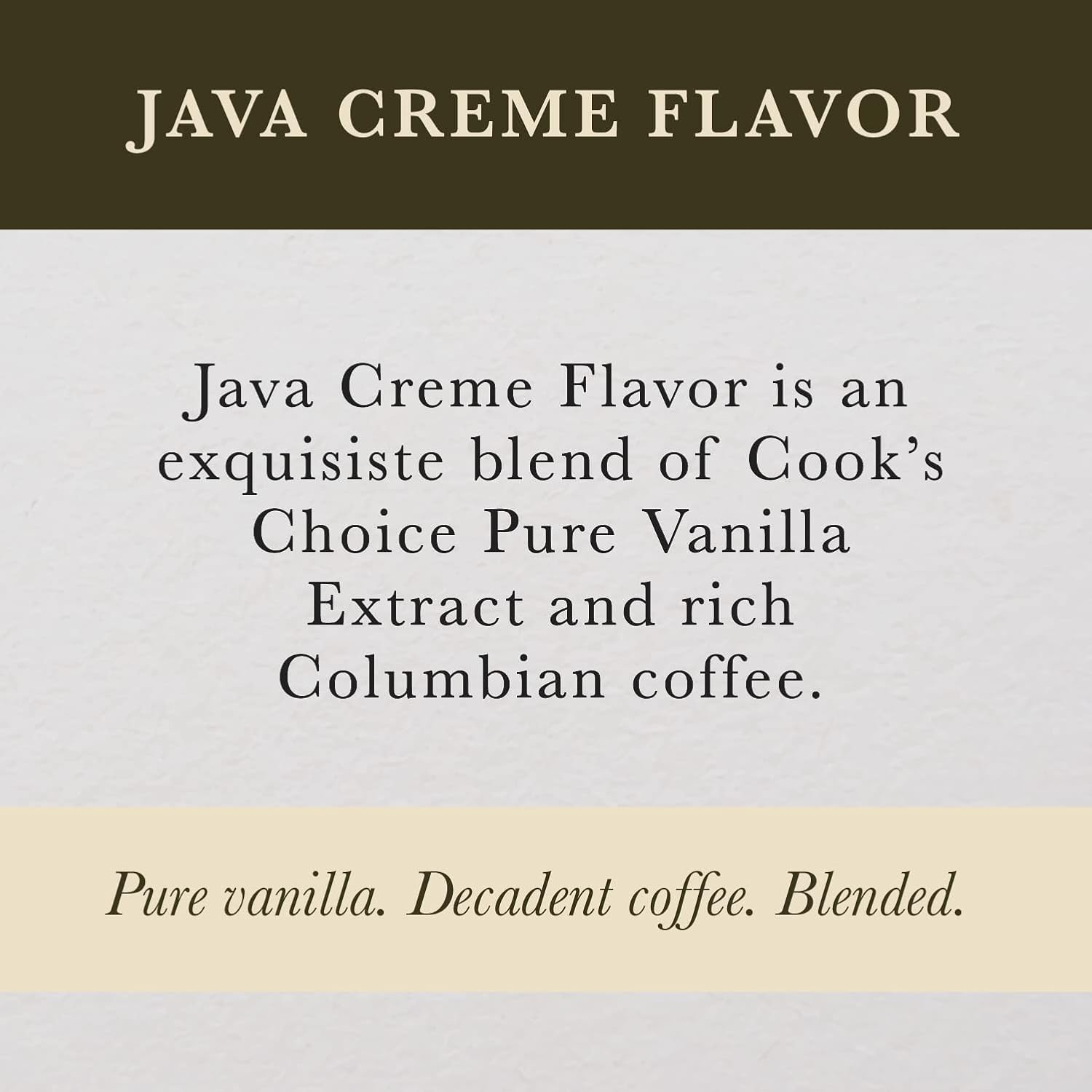 Cook's Java Creme Flavor 32 oz