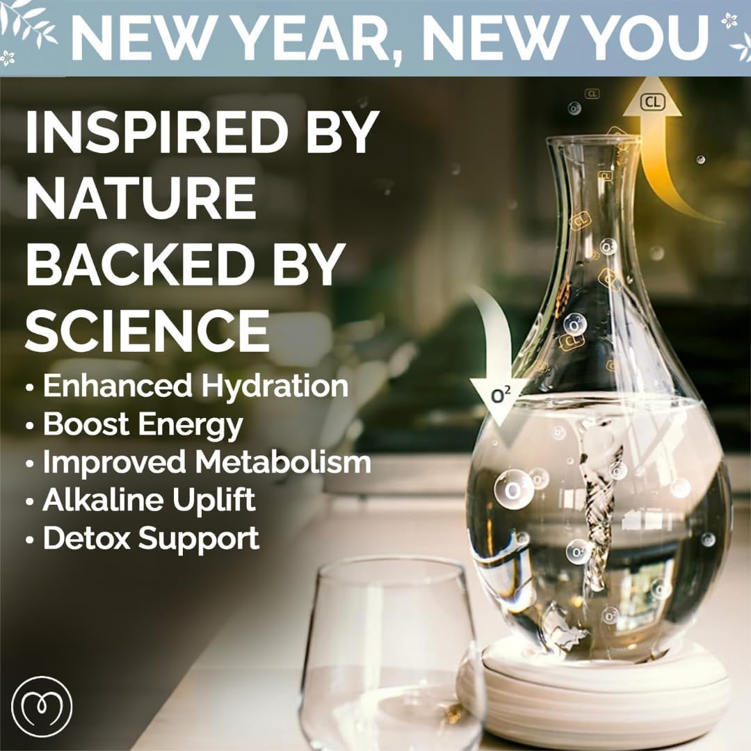 MAYU Swirl Structured Water Pitcher + Electrolyte Hydration Drops Supplement | Energy Boost Bundle