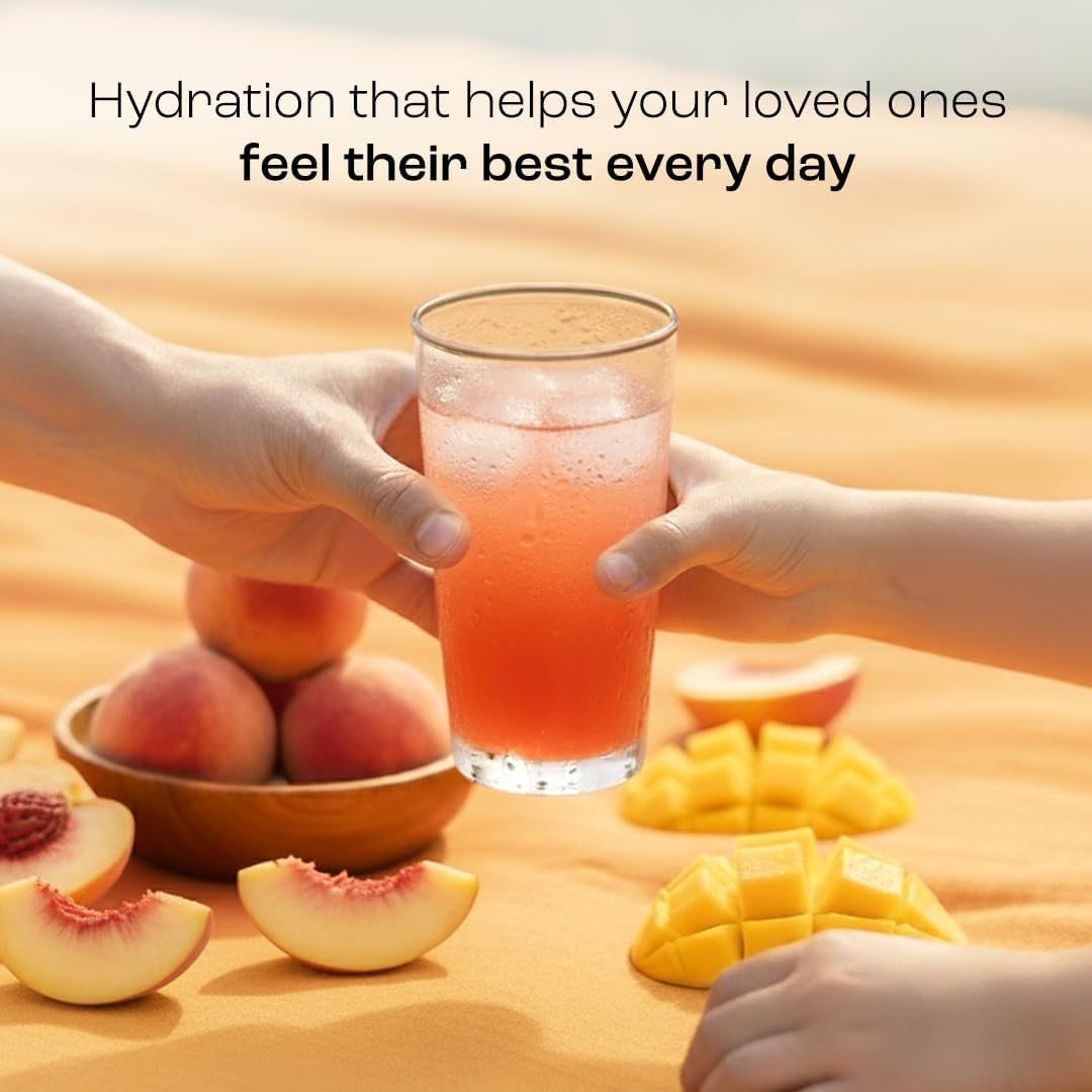 KEY NUTRIENTS Multivitamin Electrolytes Powder No Sugar - Tropical Peach Mango Electrolyte Powder - Endurance & Energy Supplement - Hydration Powder - No Calories - 90 Servings - Made in USA