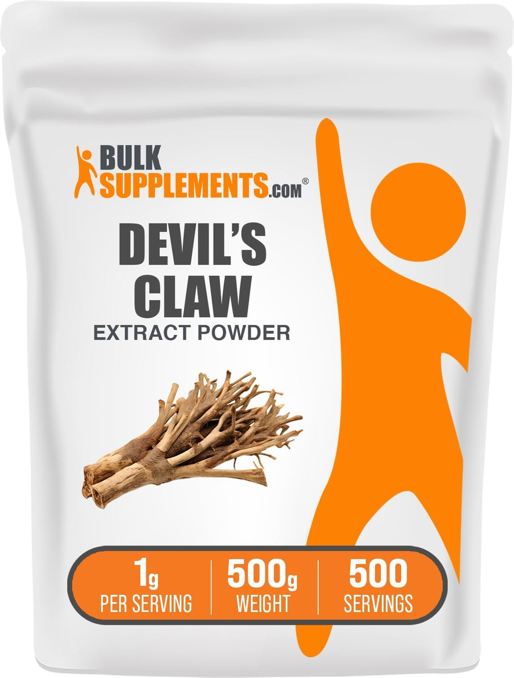 BulkSupplements.com Devil's Claw Extract Powder - from Devil's Claw Root, Herbal Supplement - Vegan & Gluten Free, 1g per Serving, 500g (1.1 lbs) (Pack of 1)