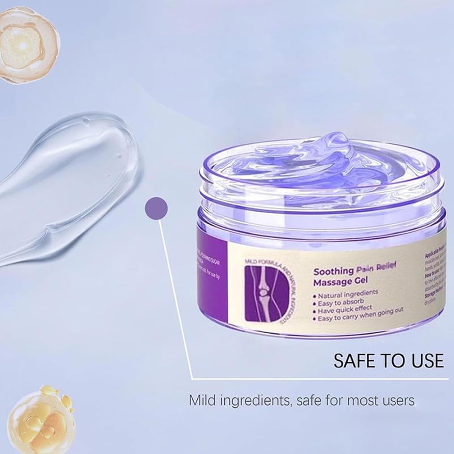 Joint Purple Gel,Soothing Massage Cream, Full-Body Joint Support for Knees, Lumbar, Neck, Hands & Feet(2PCS)