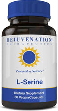 L-Serine 500 mg, 30 Vegan Capsules - Non-GMO, Rice-Free, Gluten-Free