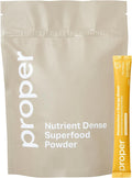 Proper, The Yellows Metabolism and Energy Boost, Sugar Free Energy Drink Powder with 100mg Caffeine. No Creatine or Beta-Alanine. 15 Servings, Pineapple Mango Drink Mix for Men and Women