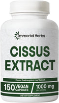 Cissus Quadrangularis Supplement 1000mg, 150 Pills, Pure Extract Powder with 40% Ketosterones, Non-GMO and Gluten-Free Cissus Extract Capsules for Men and Women