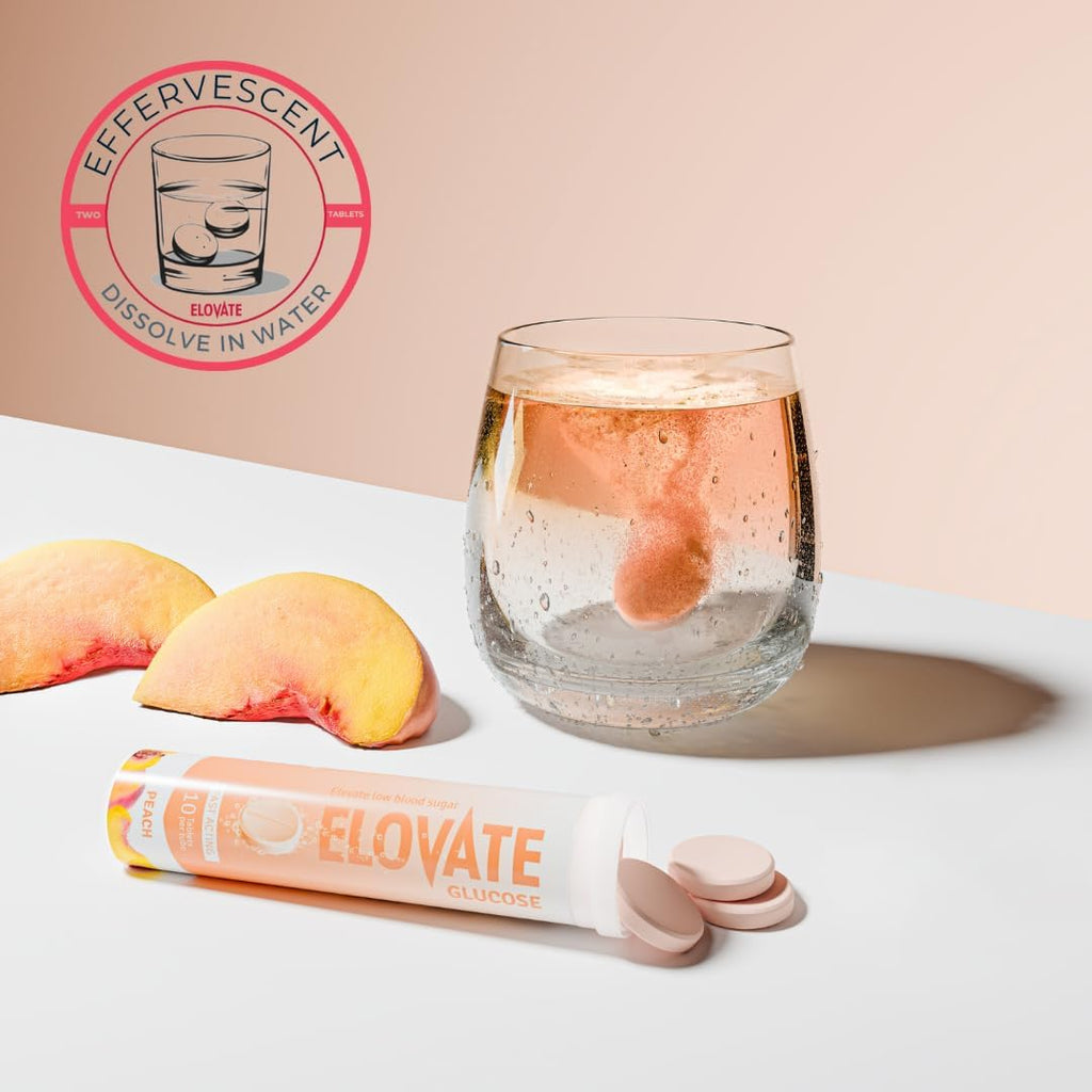 Effervescent Glucose Tablets - Fast Acting Hydration for Sports, Travel, & More - 10 Tablets Per Tube (Pack of 20 Lychee)