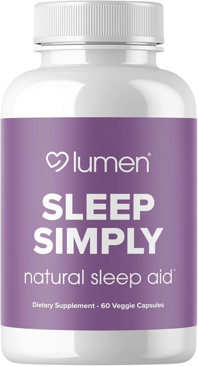 Lumen Naturals Sleep Aid for Adults, Herbal Supplement with Melatonin, Valerian Root, Magnesium, Deep Sleep Support to Promote Calm Deep Sleeping for Better Rest - 60 Capsules