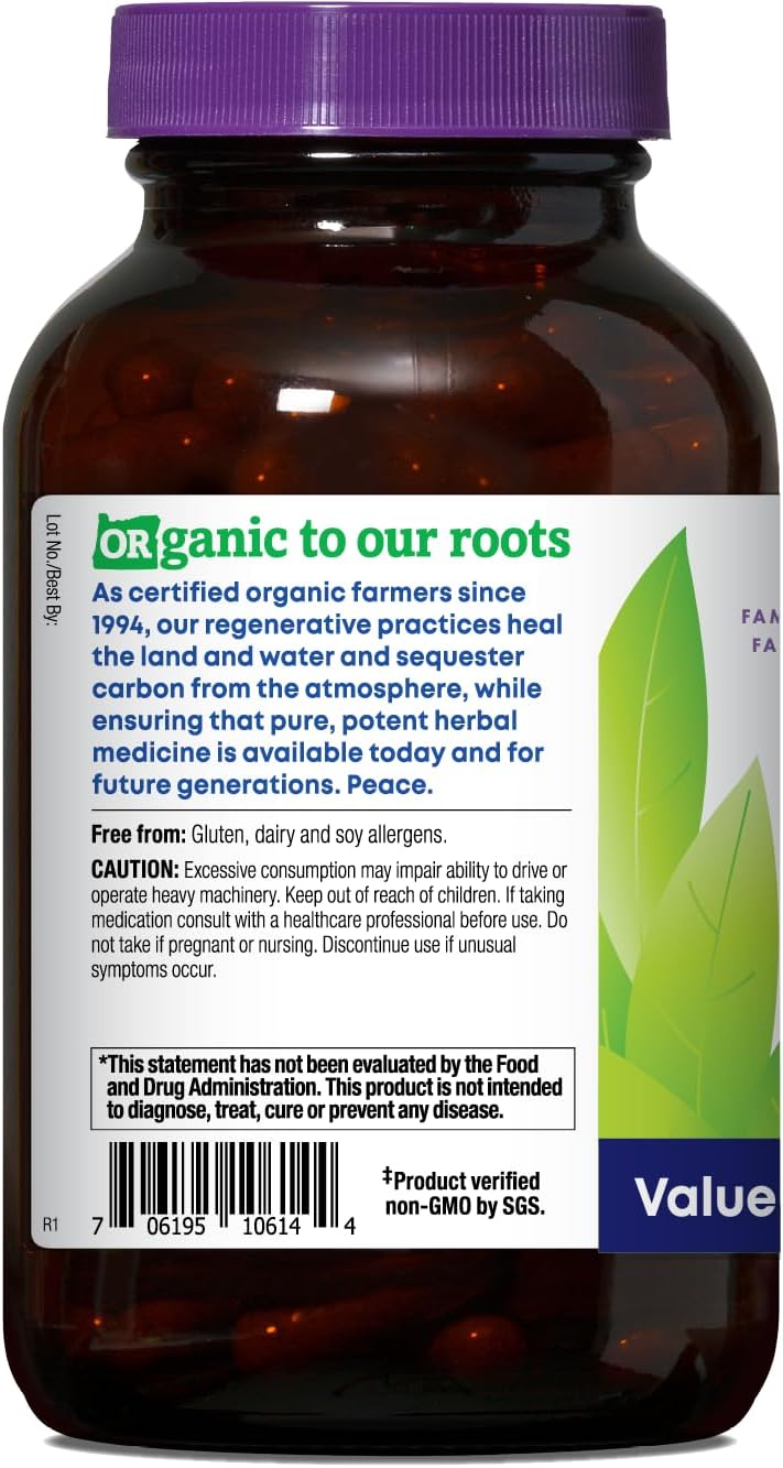 Oregon's Wild Harvest Muscle Relax Herbal Supplement Vegan Capsules with Valerian, Hops and Skullcap - USDA Certified Organic - 180 Count