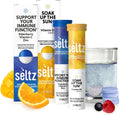 Seltz® D-fense & D-Light Pack - Vitamin D + Immune Support Effervescent Vitamins (Soak up The Sun + Support Your Immune Function) with Vitamin D3 (5,000 IU), Elderberry, Vitamin C, and Zinc