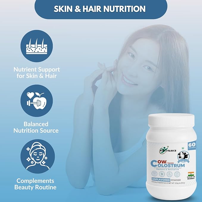 Cow Colostrum Powder Unflavored | Natural Bovine Colostrum for Everyday Wellness | Supports Gut Balance, Skin and Body Nutrition | Keto & Gluten-Free | 60 Servings