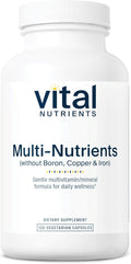 Vital Nutrients Multi-Nutrients 5 Ultra Antioxidant Formula | Boron, Copper, and Iron Free | Vegetarian Daily Multivitamin and Mineral | Gluten, Dairy, Soy Free | Non-GMO | 120 Capsules