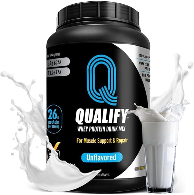 Unflavored Whey Protein Powder. 25g Protein Shake for Post Workout Recovery, Smoothie & Baking. Gluten & Sugar Free, Highly Kosher, Essential Amino Acids (5.5g BCAA, 2.7g Leucine), 1.65lbs 23 Servings