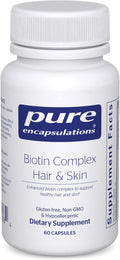 Pure Encapsulations Biotin Complex Hair & Skin | Biotin Complex for Healthy Hair and Skin Support | 60 Capsules