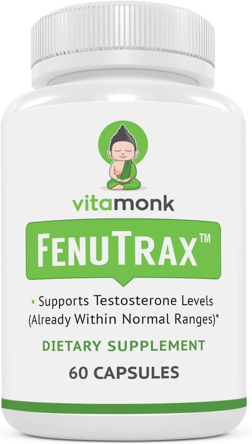 VitaMonk FenuTrax™ Fenugreek Extract Powerful 50% Fenugreek Seed Extract Standardized for Fenuside - High Furostanol Glycoside and Saponin Content When Compared to Testofen - 60 Capsules