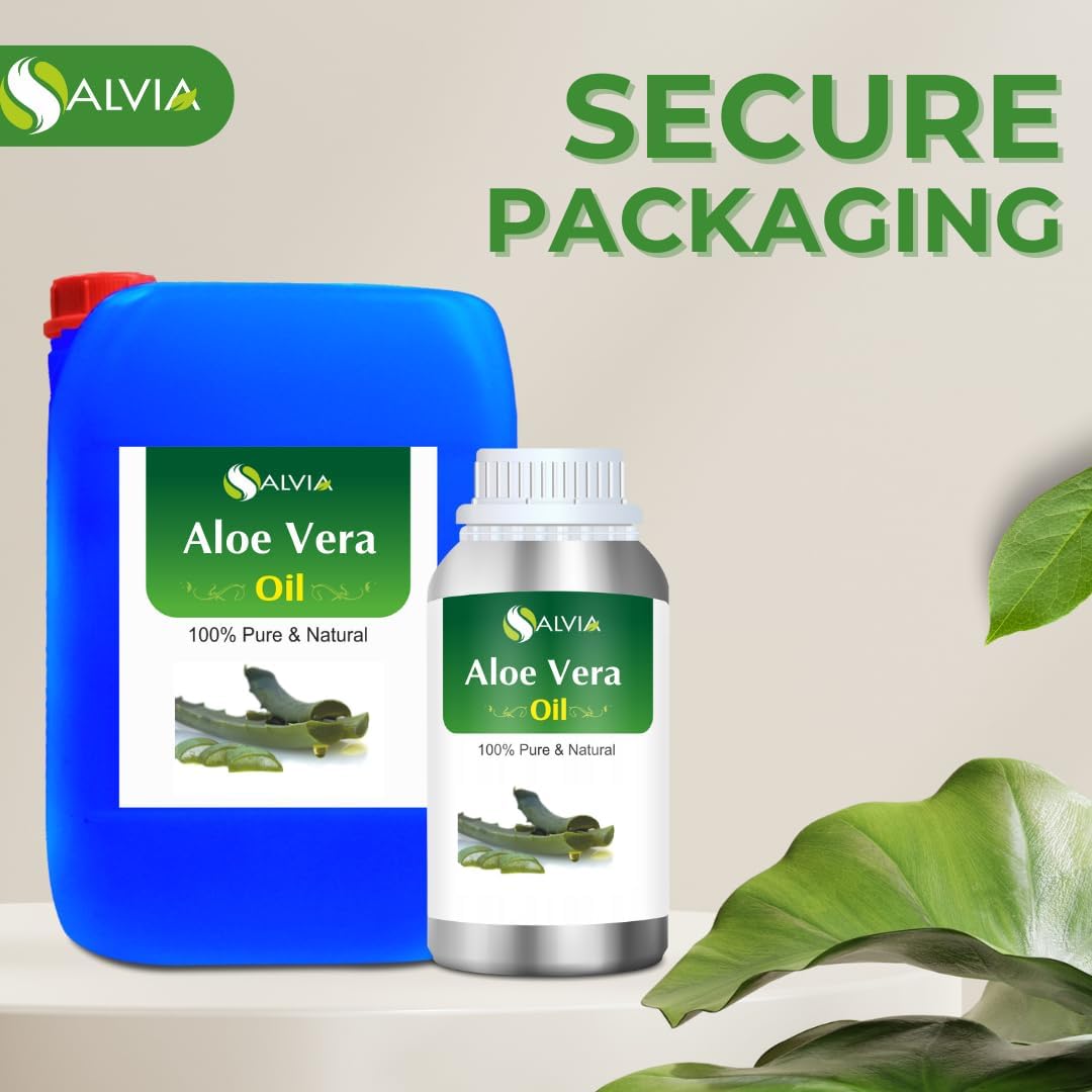 Salvia Aloe Vera Oil (Aloe barbadensis) | Pure & Natural Carrier Oil for Skincare, Hair Care & Massage - 25L/845.35 fl oz