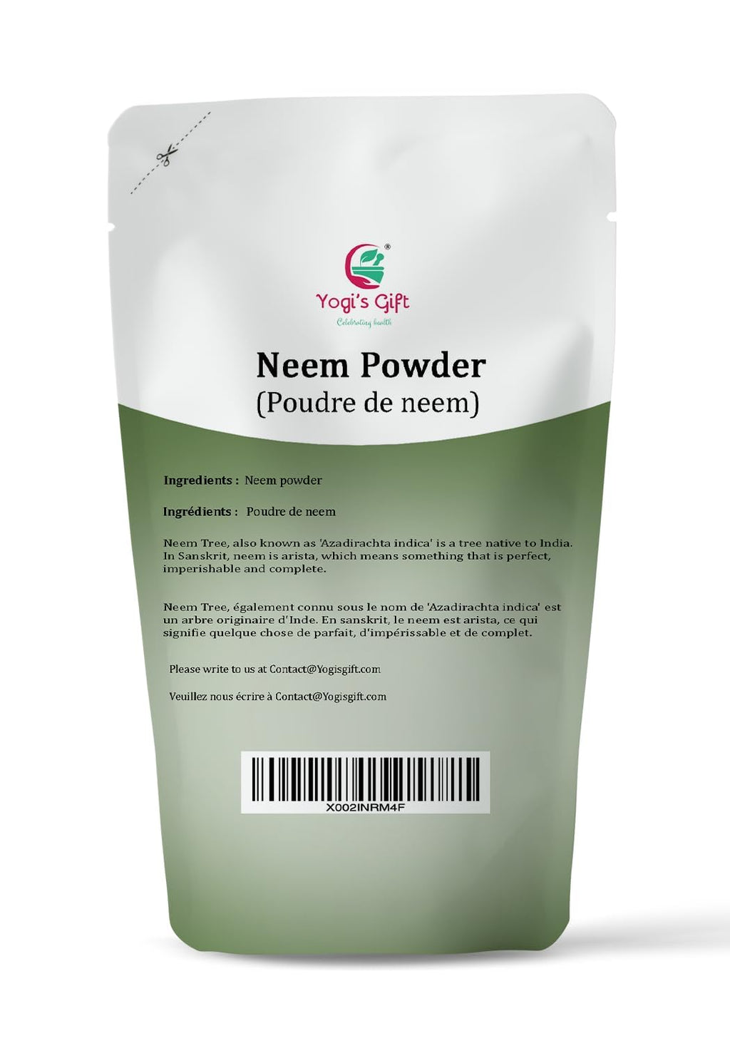 NEEM Powder 8 oz | Wild Crafted | Detoxifier | Support Skin Health & Hair Growth | 100% Pure Neem Leaf Powder | Azadirachta Indica by Yogi's Gift