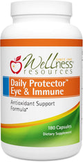 Wellness Resources Daily Protector Eye & Immune - Lutein, Lycopene, Zeaxanthin, Cryptoxanthin, Bilberry and More for Eye, Immune, and Skin Health (180 Capsules)
