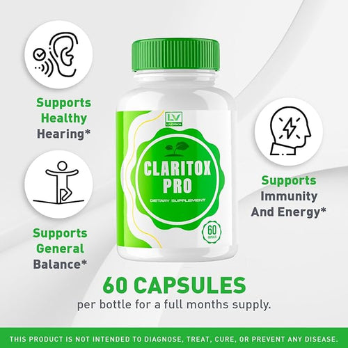 (3 Pack) Claritox Pro, Claritox Pro Support Supplement Pills, Claritox Pro Reviews, Claritox Pro Capsules, Claritox Pro Capsule Support Supplement - Advanced Pill Formula, 180 Capsules for 3 Months
