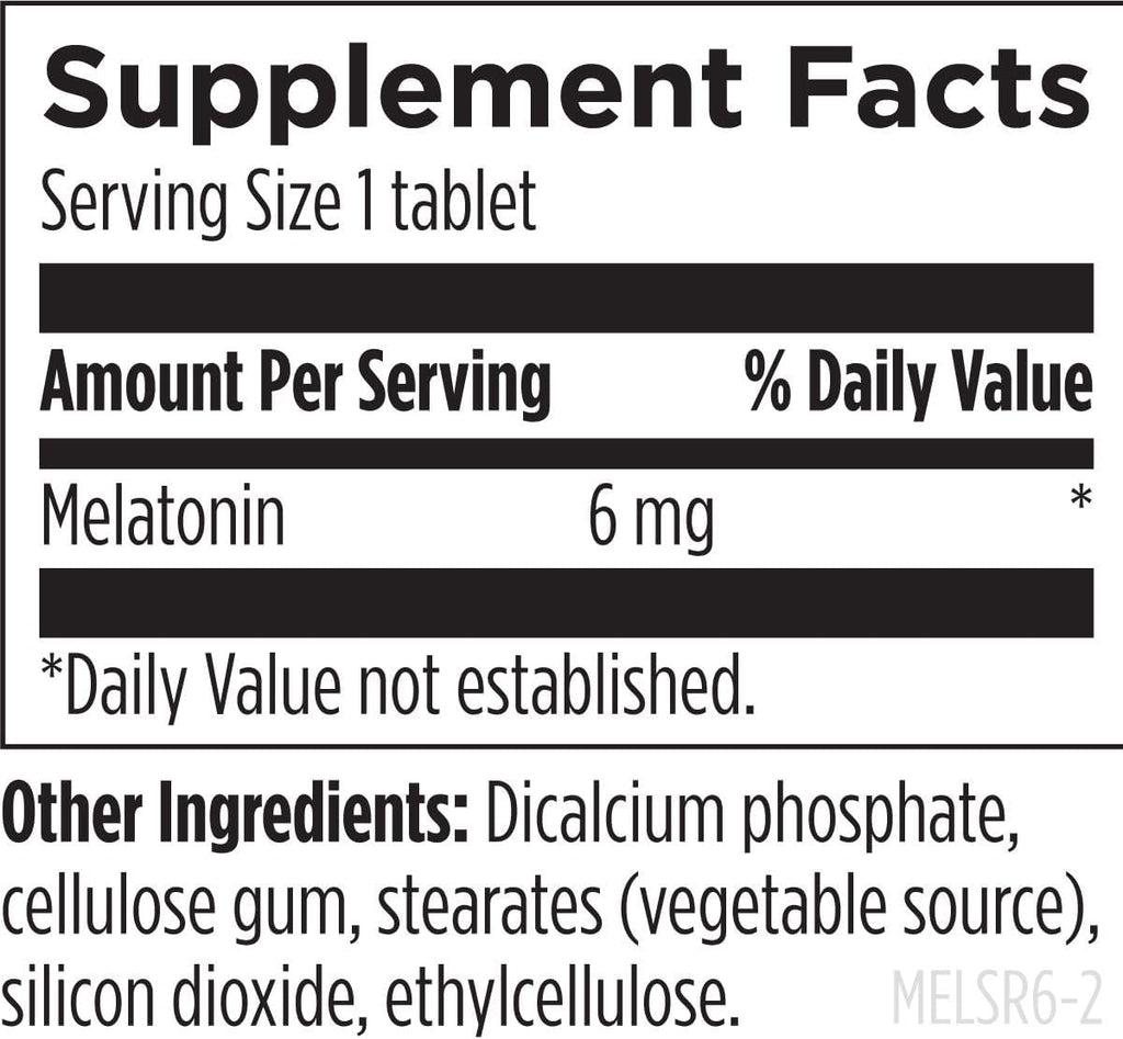 Designs for Health Time Release Melatonin SRT - Melatonin Supplement for Sleep - Sleep Supplement for Adults, 6mg Per Tablet - Vegan + Non-GMO (60 Tablets)