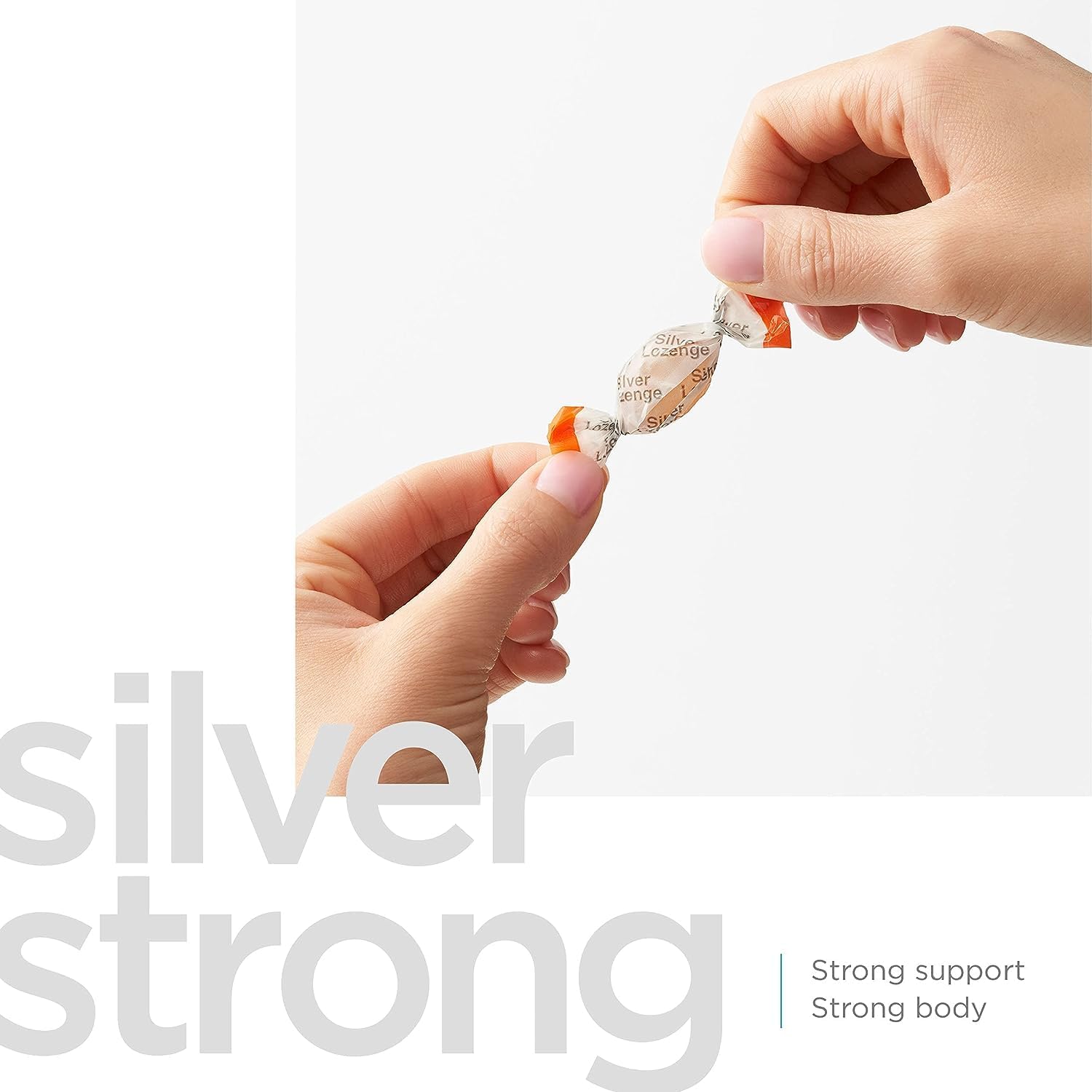 Silver Biotics Colloidal Silver Lozenges | 60 ppm SilverSol Ag₄O₄ Technology | Immune Support + Throat Soothing | Orange Vitamin C | 21 Count