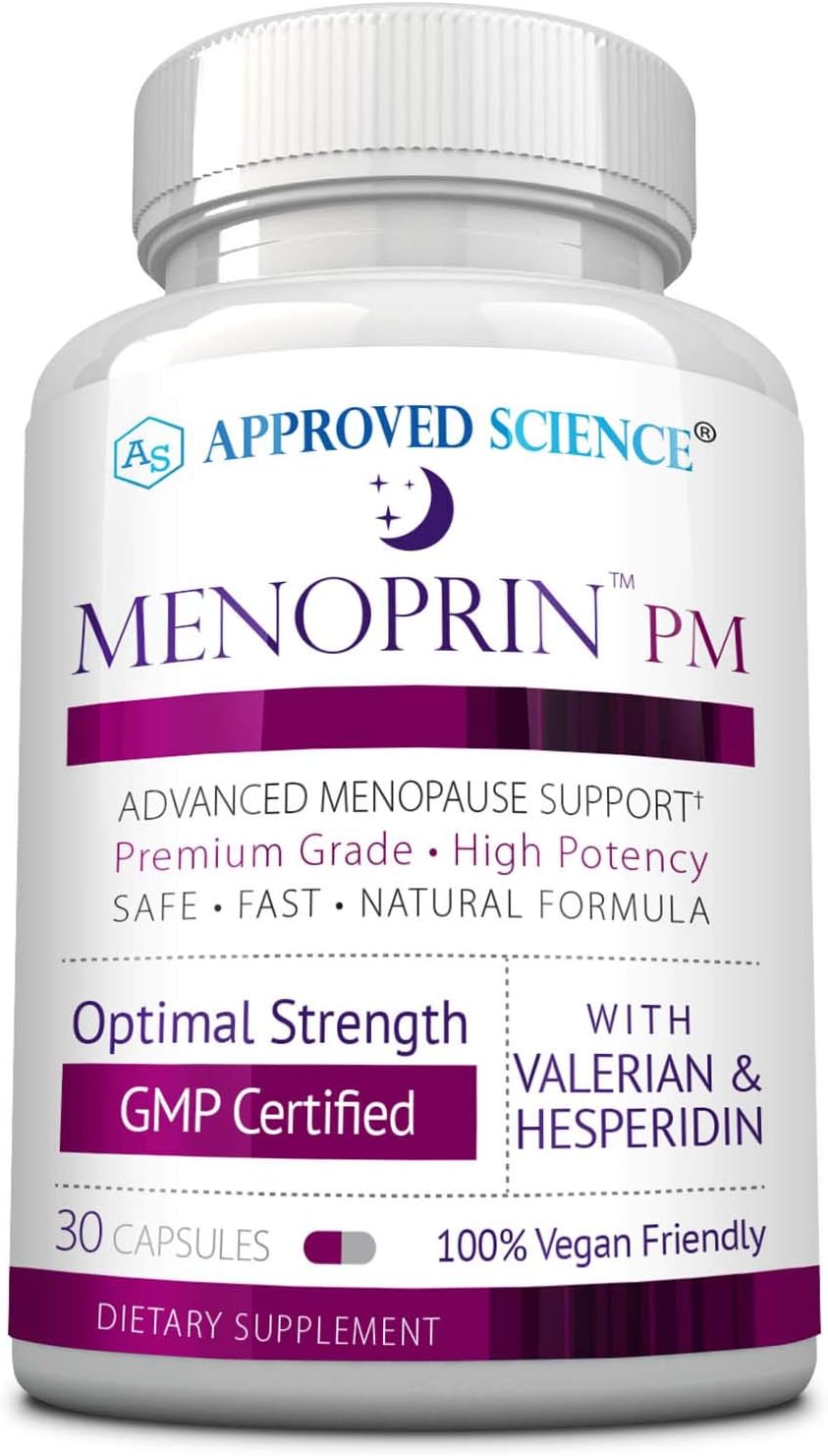 Approved Science Menoprin PM - Advanced Menopause Support - Protykin, Black Cohosh - 1 Bottle Menoprin PM - 30 Capsules - Vegan