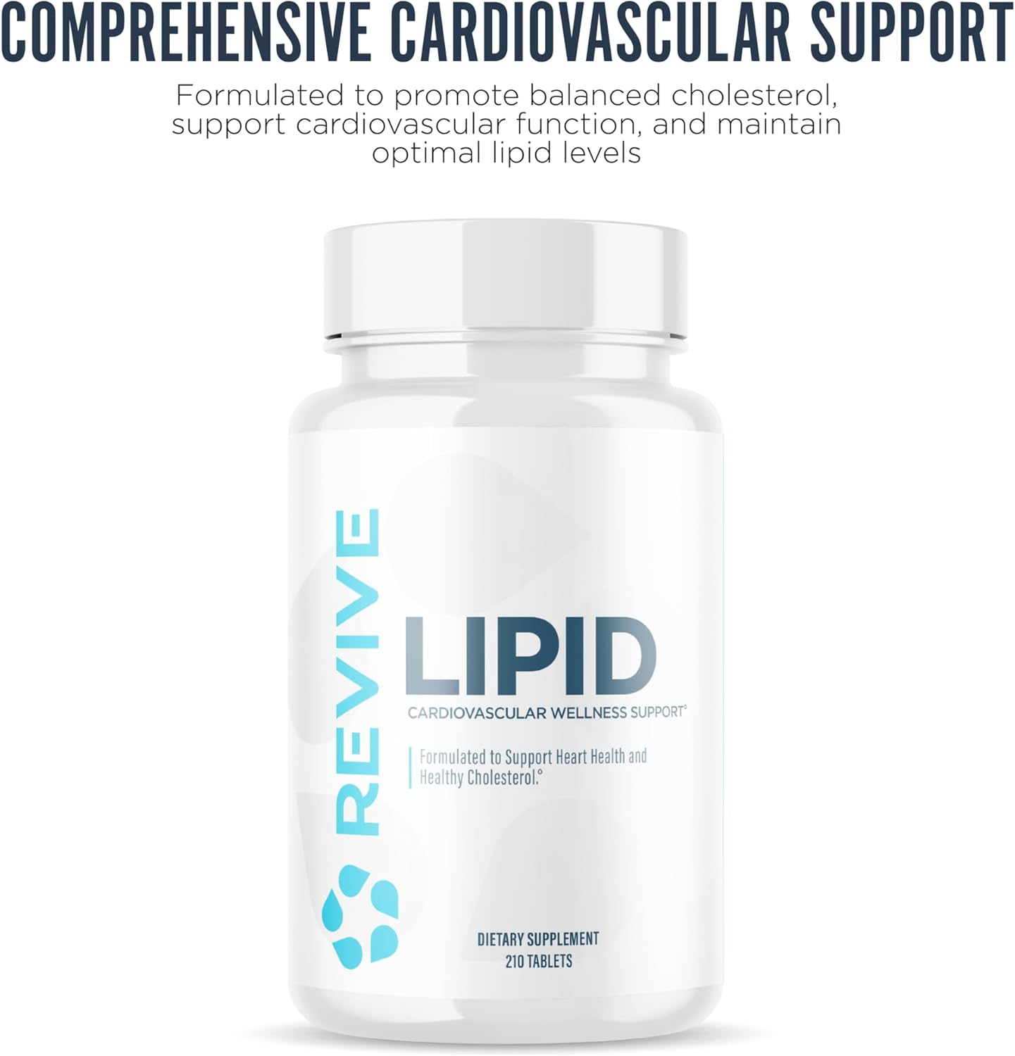 Revive MD Lipid Support Formula - Supplement Helps Maintain Healthy Cholesterol Levels, Endothelial Health & Triglyceride Levels - Beta Sitosterol, Citrus Bergamot & Pantethine
