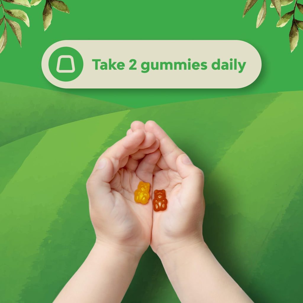 Plant Based Kids Multivitamin Gummies - Multivitamin for Kids Immunity Support Gummies with Vitamins A C D3 E B and Zinc Gelatin and Gluten Free Non-GMO Vitamins Gummy Formula 180ct
