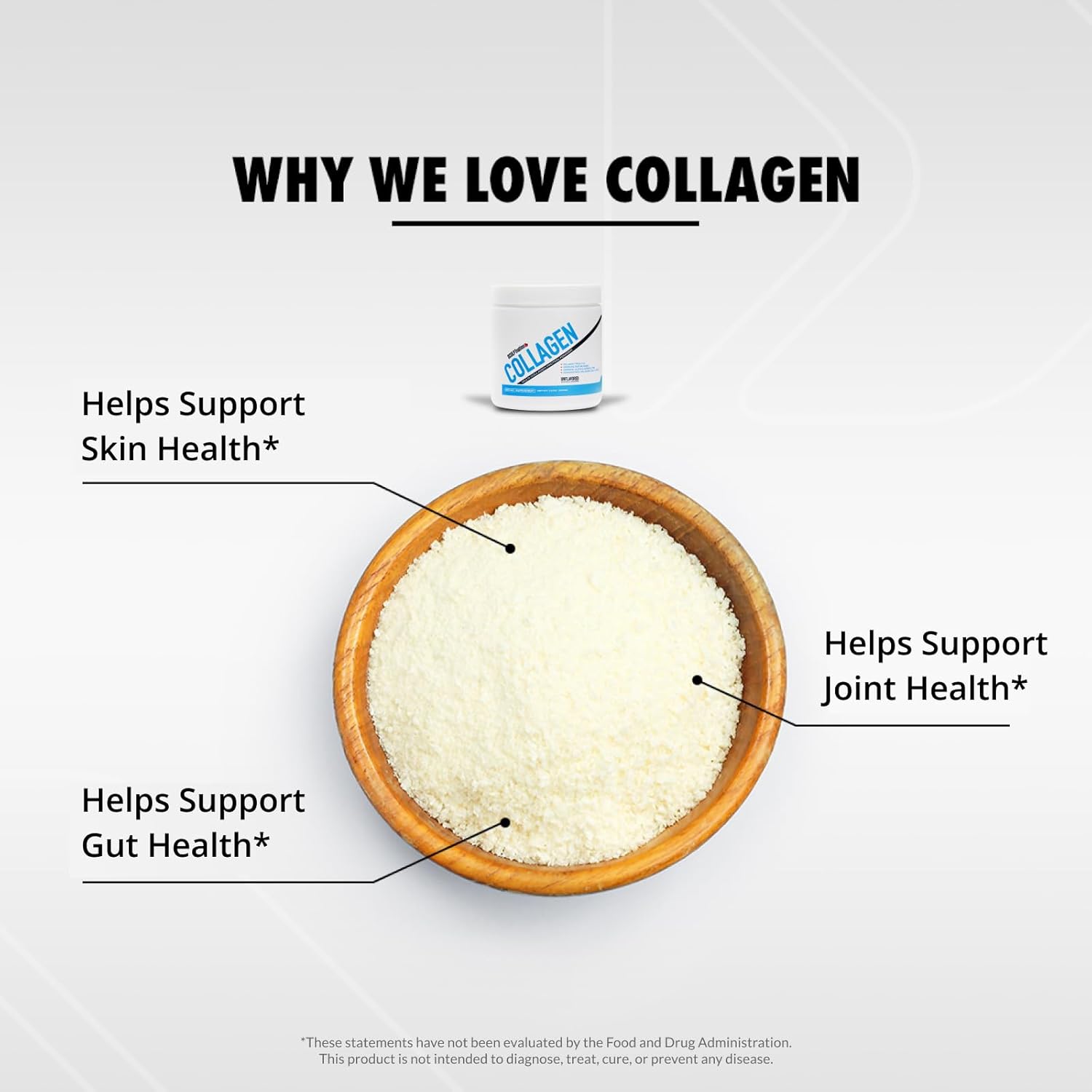 Sculpt Nation by V Shred Collagen Peptides Powder - Types I, II, and III Collagen Plus Hyaluronic Acid to Support Healthy Hair, Nails, Skin, Bones, and Joint Health - Unflavored, 30 Day Supply