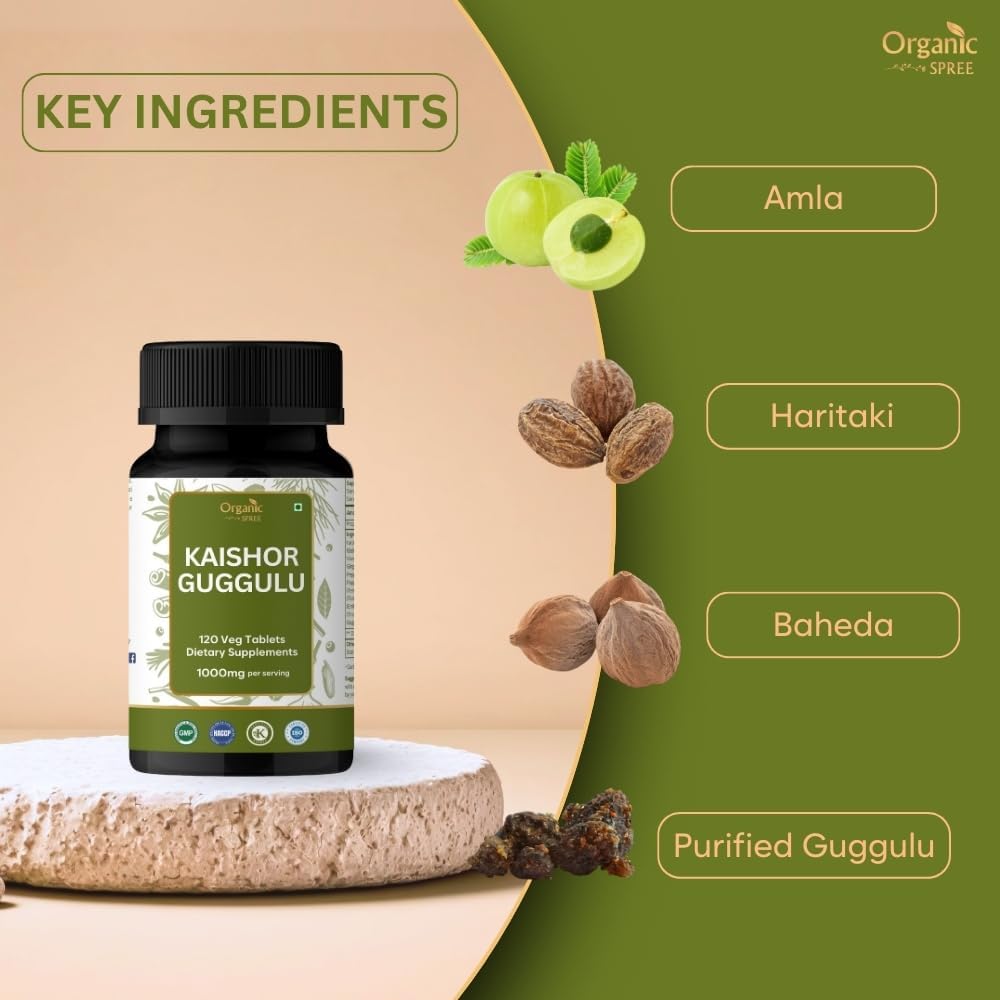 Kaishor Guggulu 120 Tablets - Supports Healthy Joints* - Ayurvedic Formulation - Certified and Vegetarian (2)