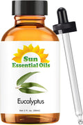Sun Essentials Oils - 2 oz Eucalyptus Essential Oil with Dropper for Diffuser, Skin, Aromatherapy Massage, Humidifier, Scent for Candle, Lotion & Soap Making at Home, Fragrance for Room